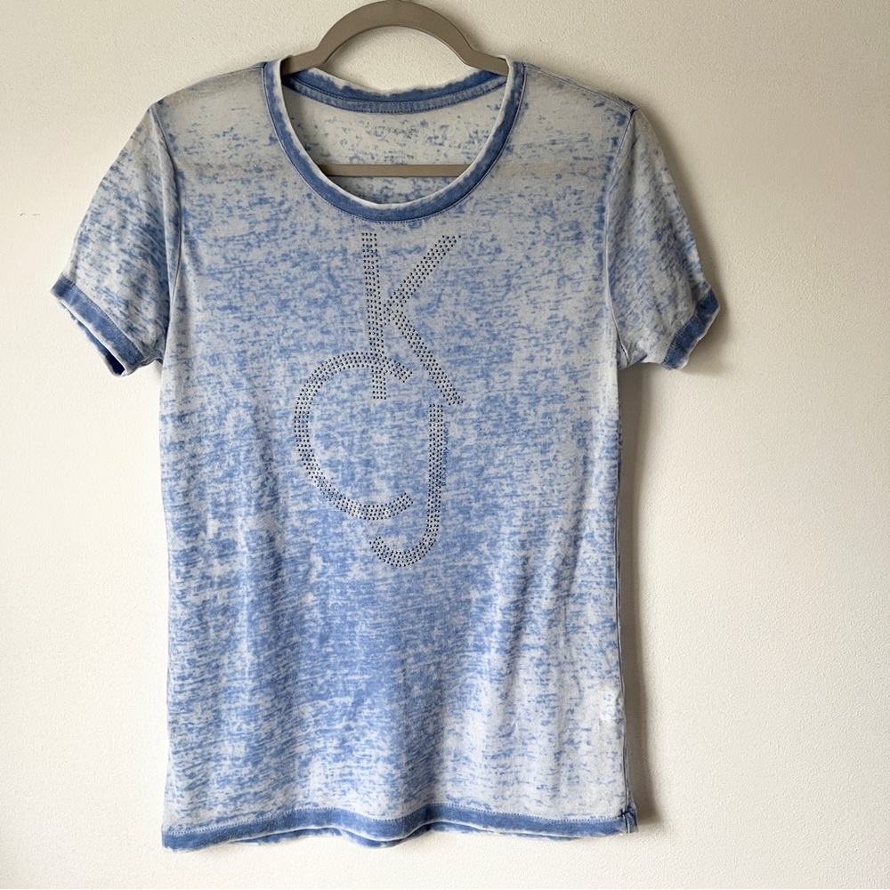 Calvin Klein Jeans baby blue burnout Tee Size S